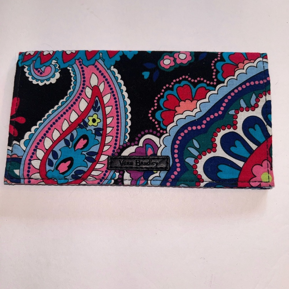 Vera Bradley Black and Pink Paisley Wallet